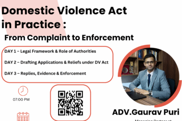 3 Day live Workshop Domestic Violence Act in Practice from Complaint to Enforcement [13 February – 15 February 2026]