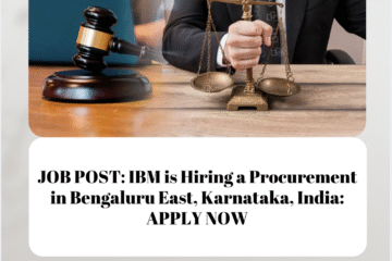 JOB POST: IBM is Hiring a Procurement in Bengaluru East, Karnataka, India: APPLY NOW