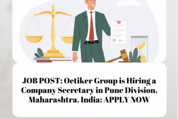 JOB POST: Oetiker Group is Hiring a Company Secretary in Pune Division, Maharashtra, India: APPLY NOW