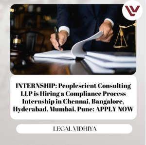 INTERNSHIP: Peoplescient Consulting LLP is Hiring a Compliance Process Internship in Chennai, Bangalore, Hyderabad, Mumbai, Pune: APPLY NOW