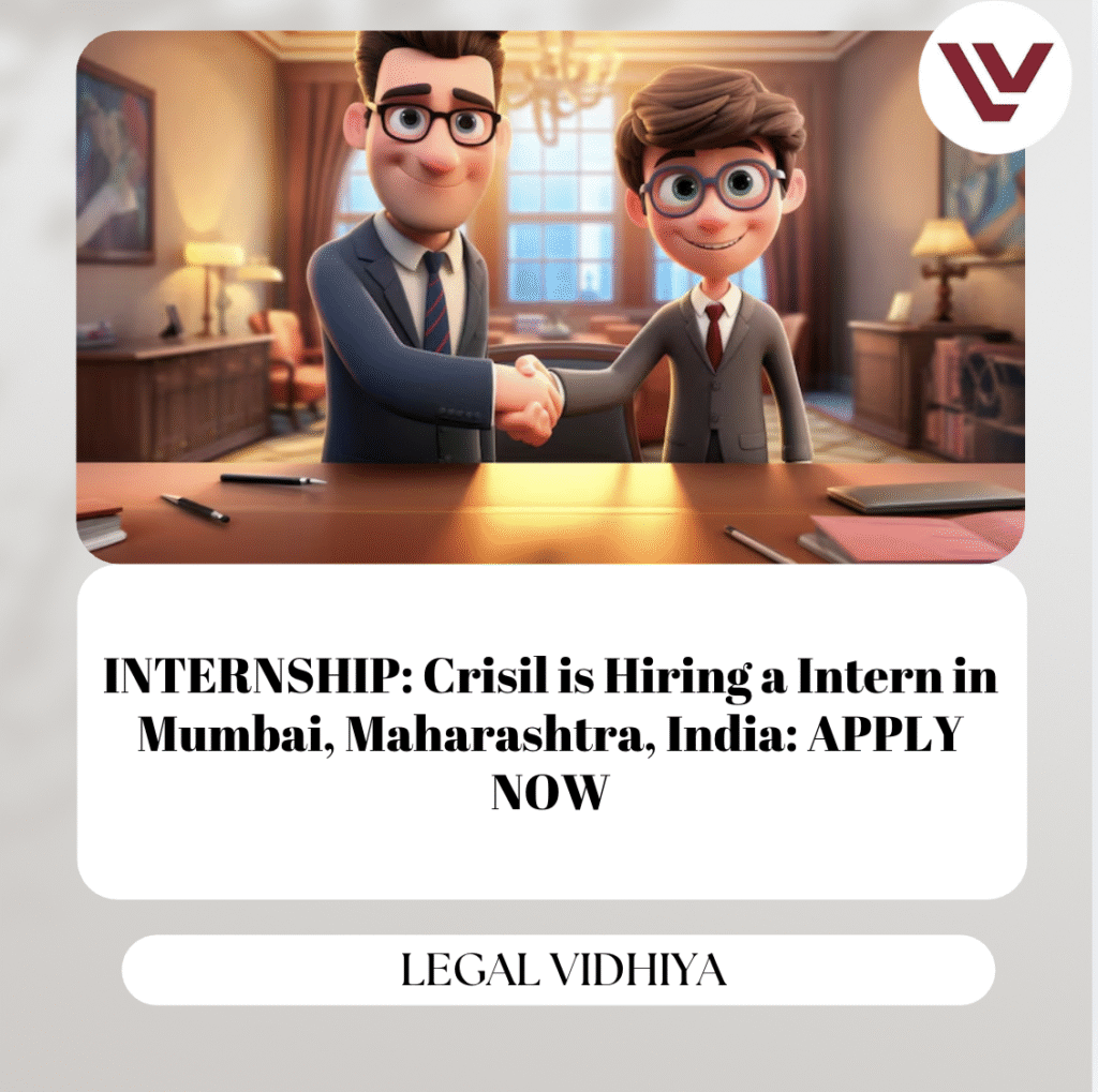 INTERNSHIP: Crisil is Hiring a Intern in Mumbai, Maharashtra, India: APPLY NOW