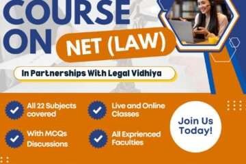 2 Month Certificate Course on Crash Course on UGC NET (Law) by Legal Vidhiya [Register by 13th April 2026]