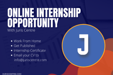 4-Week Online Internship in May At Juris Centre , 2026: Apply by April 25