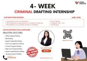 CRIMINAL DRAFTING INTERNSHIP OPPORTUNITY AT LEGAL VIDHIYA: APPLY BY JUNE 6