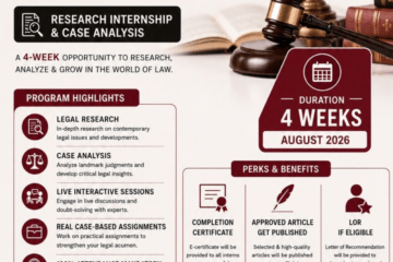 Virtual Internship Opportunity at Legal Vidhiya: Apply by JULY 30, 2026