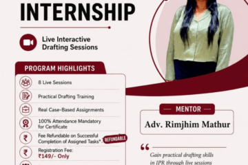 IPR DRAFTING INTERNSHIP OPPORTUNITY AT LEGAL VIDHIYA: APPLY BY JULY 7
