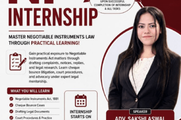 NI DRAFTING INTERNSHIP OPPORTUNITY AT LEGAL VIDHIYA: APPLY BY AUGUST 7
