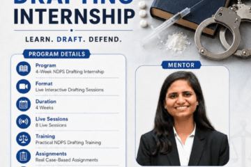 NDPS DRAFTING INTERNSHIP OPPORTUNITY AT LEGAL VIDHIYA: APPLY BY SEPTEMBER 5