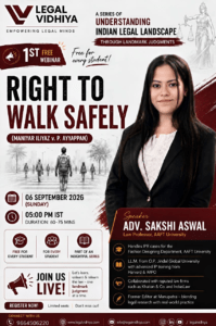 WEBINAR ON RIGHT TO WALK SAFELY 