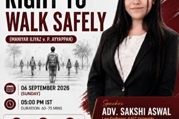 WEBINAR ON RIGHT TO WALK SAFELY 