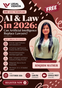 AI & Law in 2026: Can Artificial Intelligence Replace Lawyers? (04 OCTOBER 2026 AT 05:00PM)