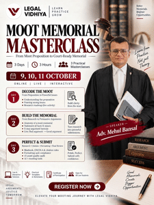 WORKSHOP ON MOOT MEMORIAL MASTERCLASS[9-11 OCTOBER 2026]