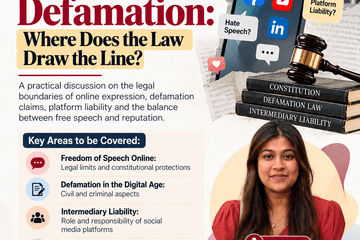 WEBINAR ON SOCIAL MEDIA,FREE SPEECH & DEFAMATION [18th OCTOBER at 5:00 pm ]